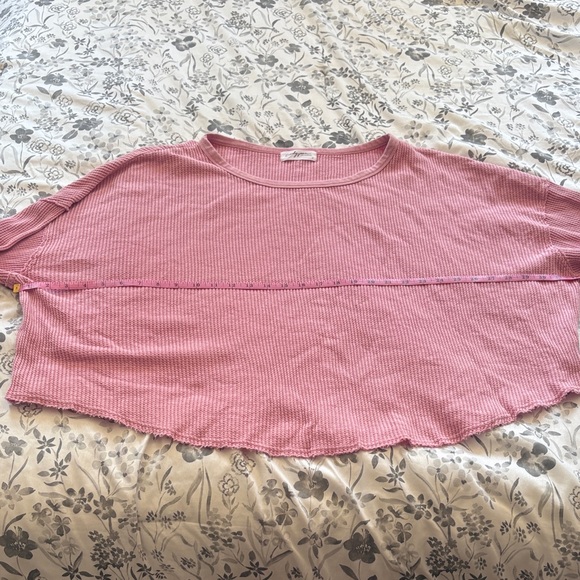 Carlyjean LA Anthropologie Dusty Rose Waffle Knit Top - Picture 7 of 7